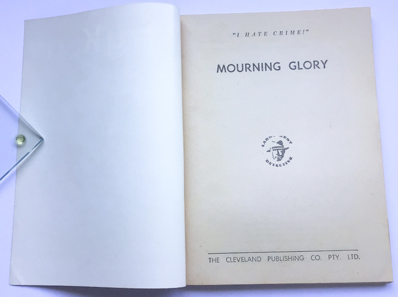 Larry Kent Mourning Glory Australian Detective paperback book No656